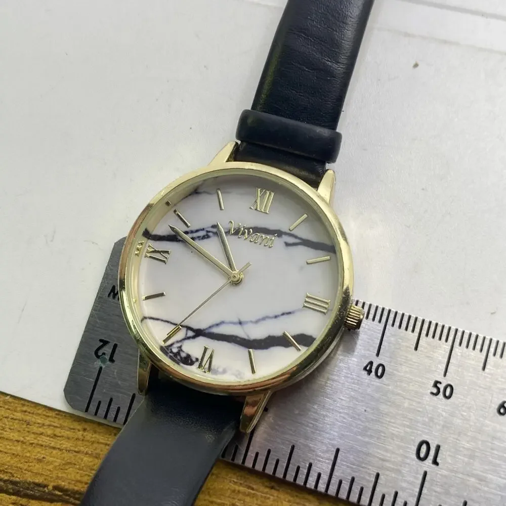 Vivani Womens Gold Tone Watch New Battery